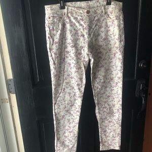Mossimo Purple Floral Jeans